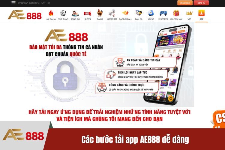 Các bước tải app AE888 dễ dàng