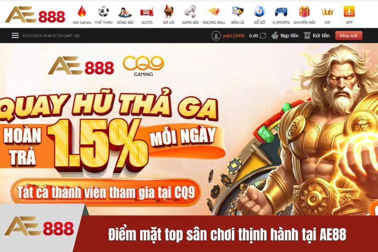 Điểm mặt top sân chơi thịnh hành tại AE88