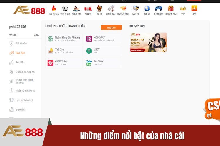 Những điểm nổi bật của nhà cái